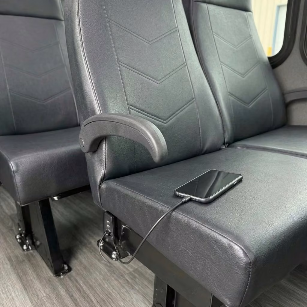 beverly hills 15 passenger minibus usb charging