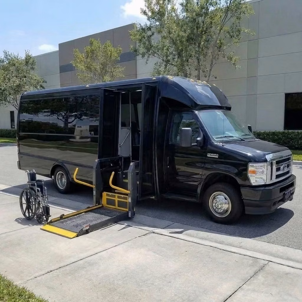 beverly hills 18 passenger minibus wheelchair lift