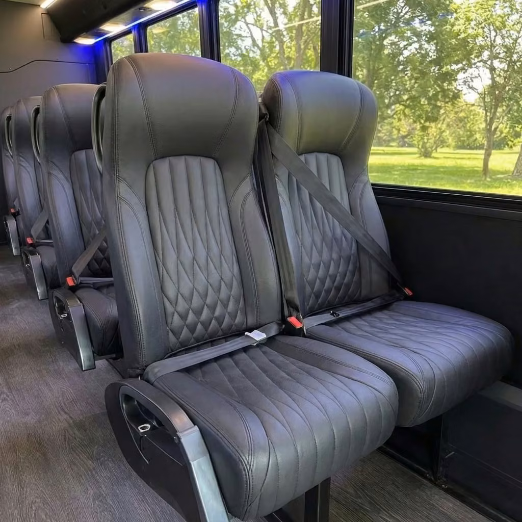 beverly hills 20 passenger minibus high back seats