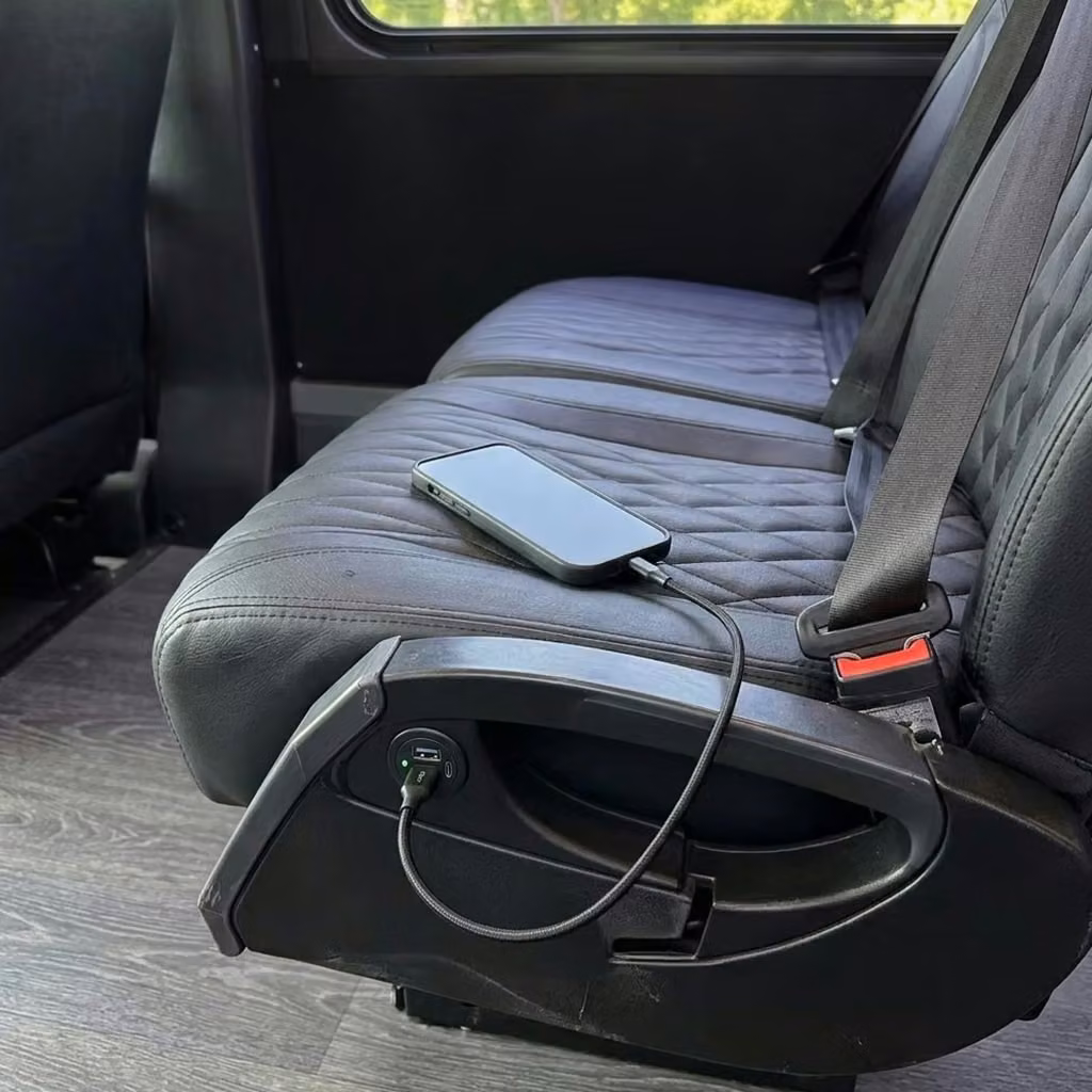 beverly hills 20 passenger minibus usb charging