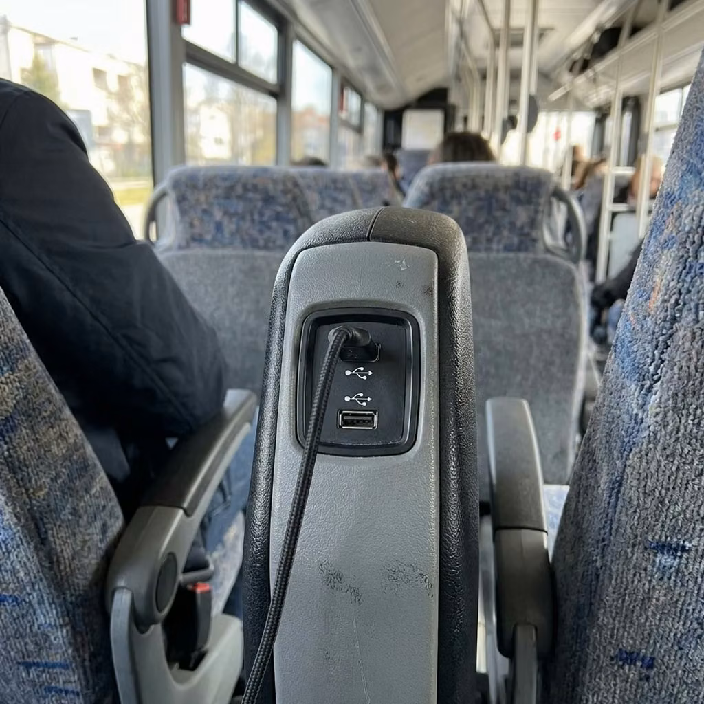 beverly hills 35 passenger minibus usb charging
