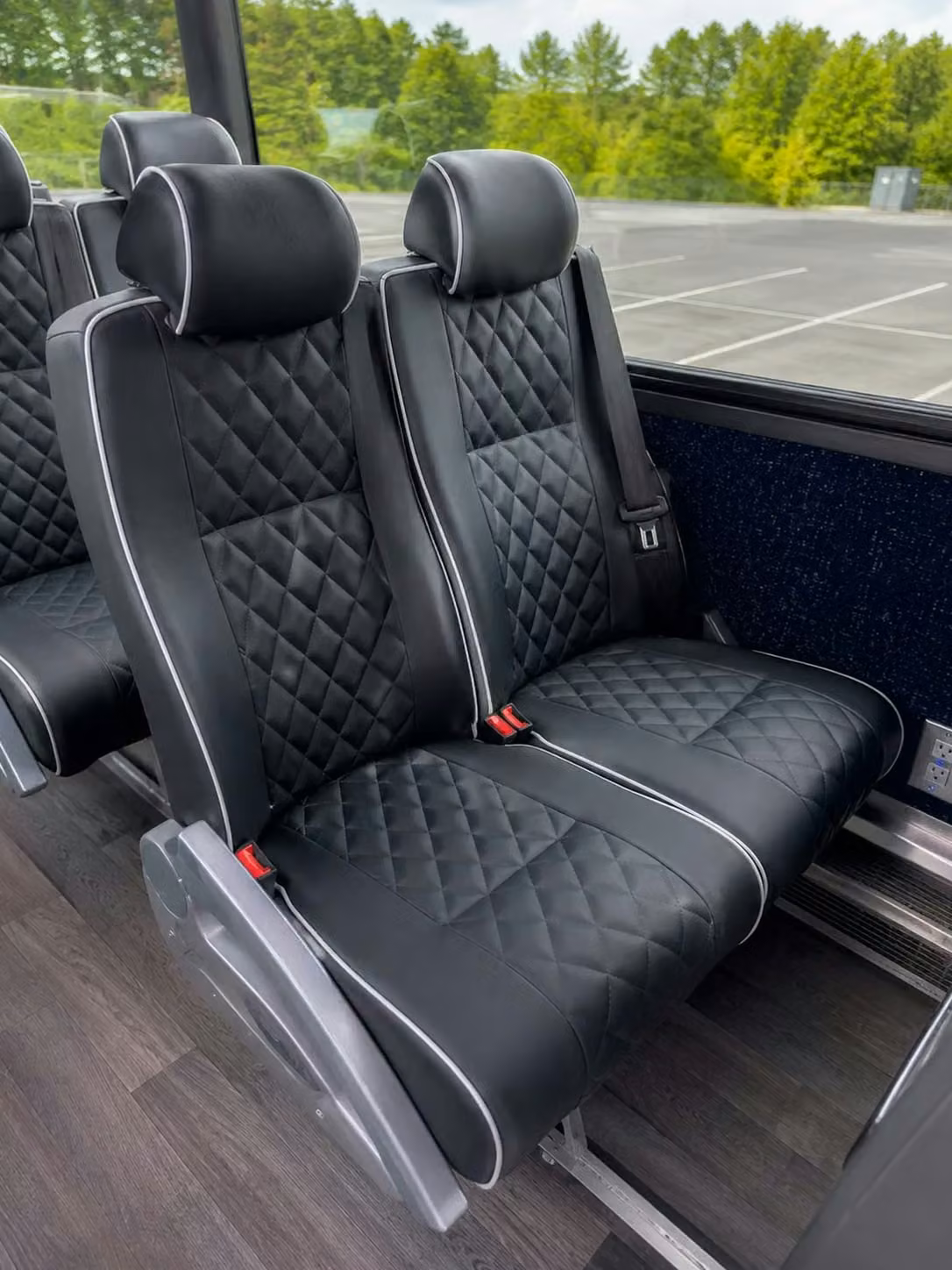 beverly hills 56 passenger charter bus reclining seats