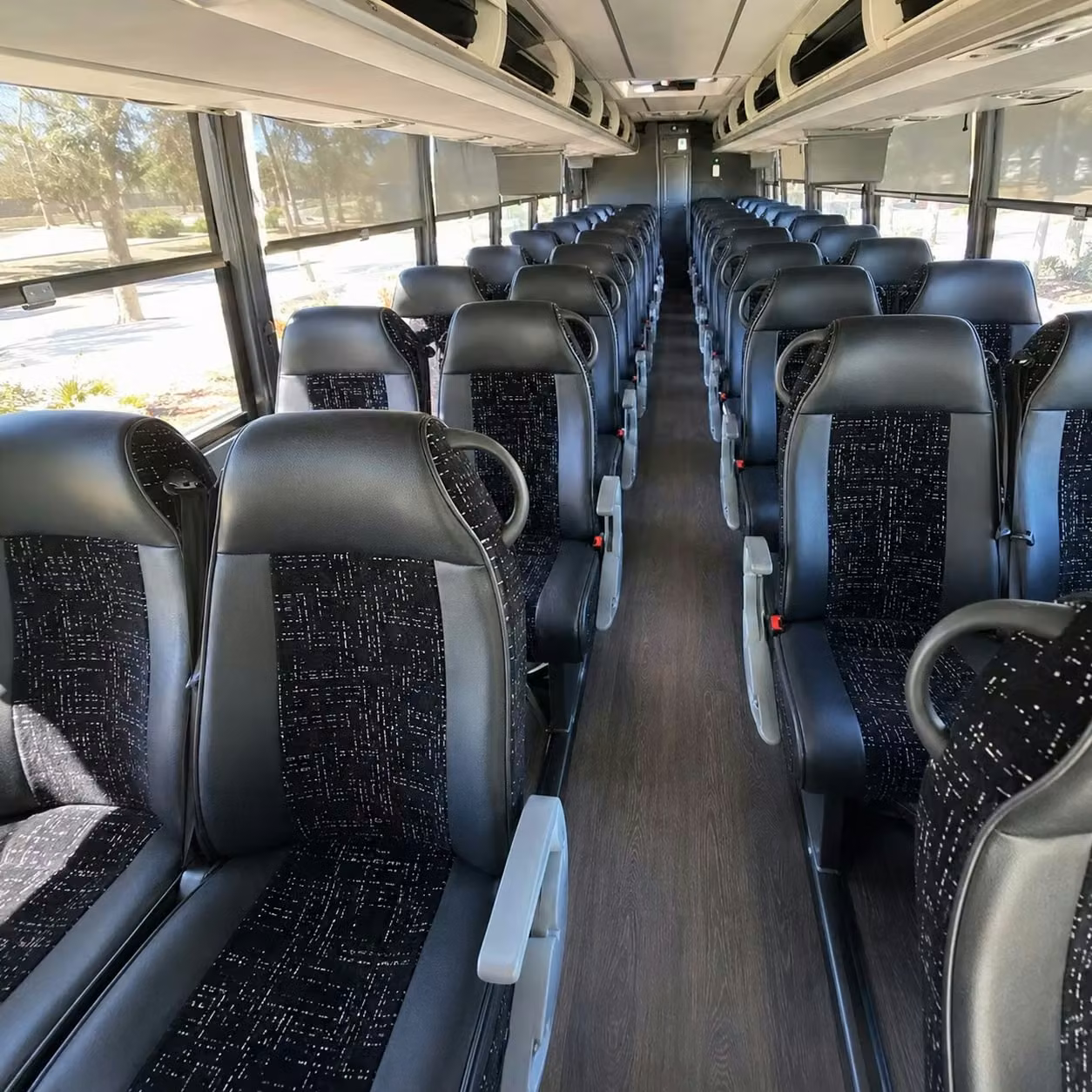 beverly hills charter bus interior 1
