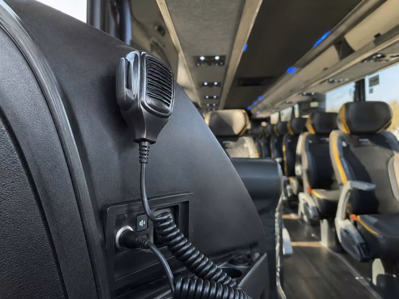 beverly hills charter bus pa system