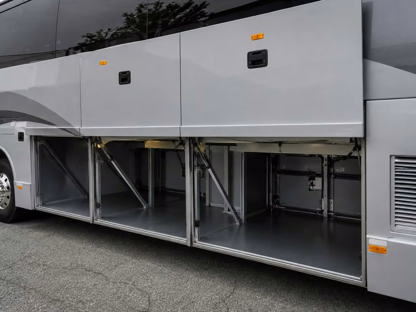 beverly hills charter bus under bus storage