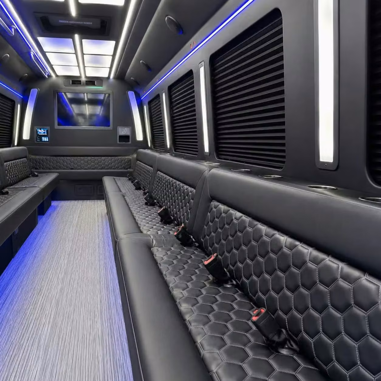 beverly hills party bus party lighting