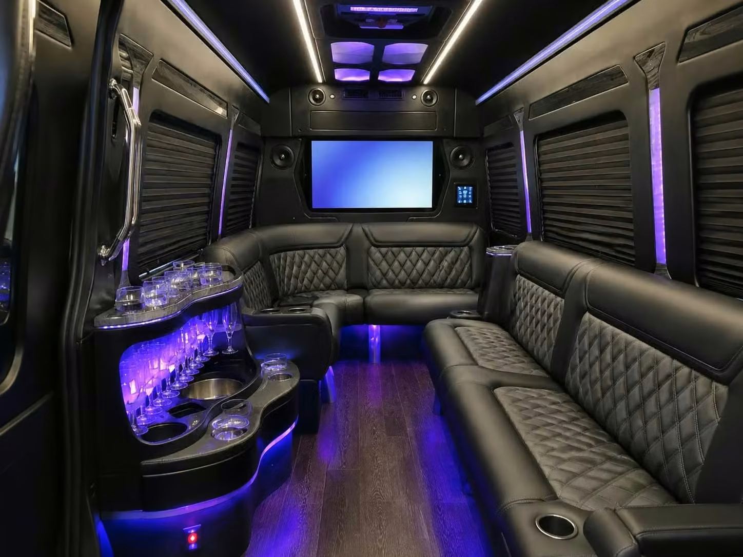beverly hills party bus smart tvs