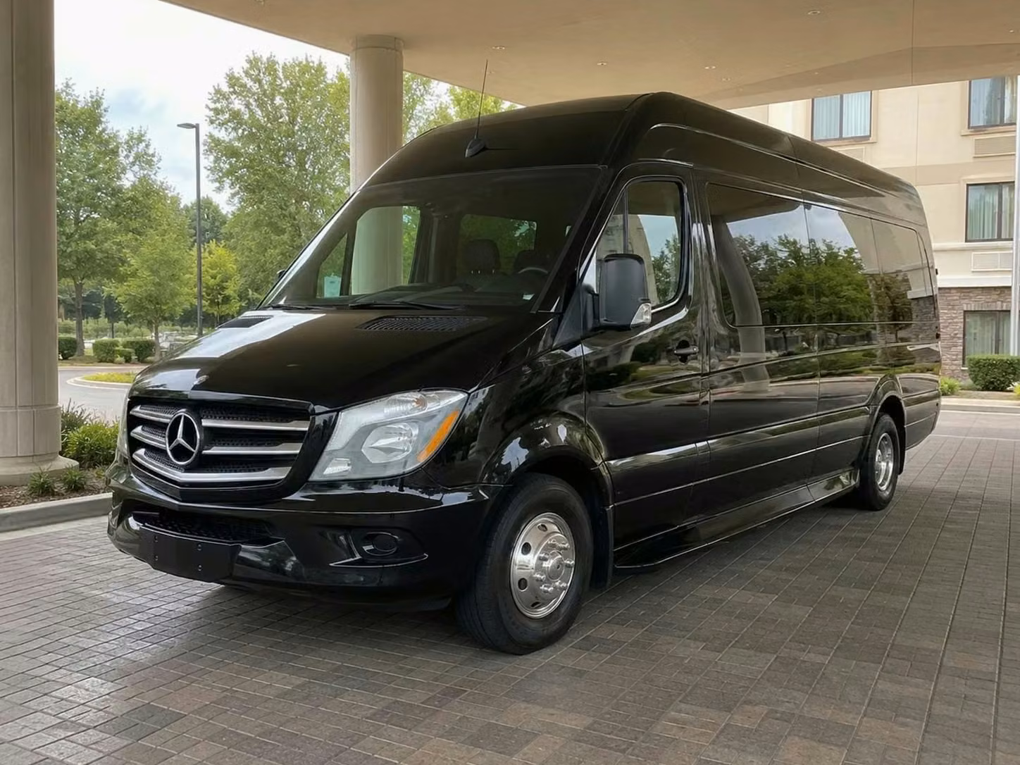 beverly hills sprinter van rental with driver tinted windows