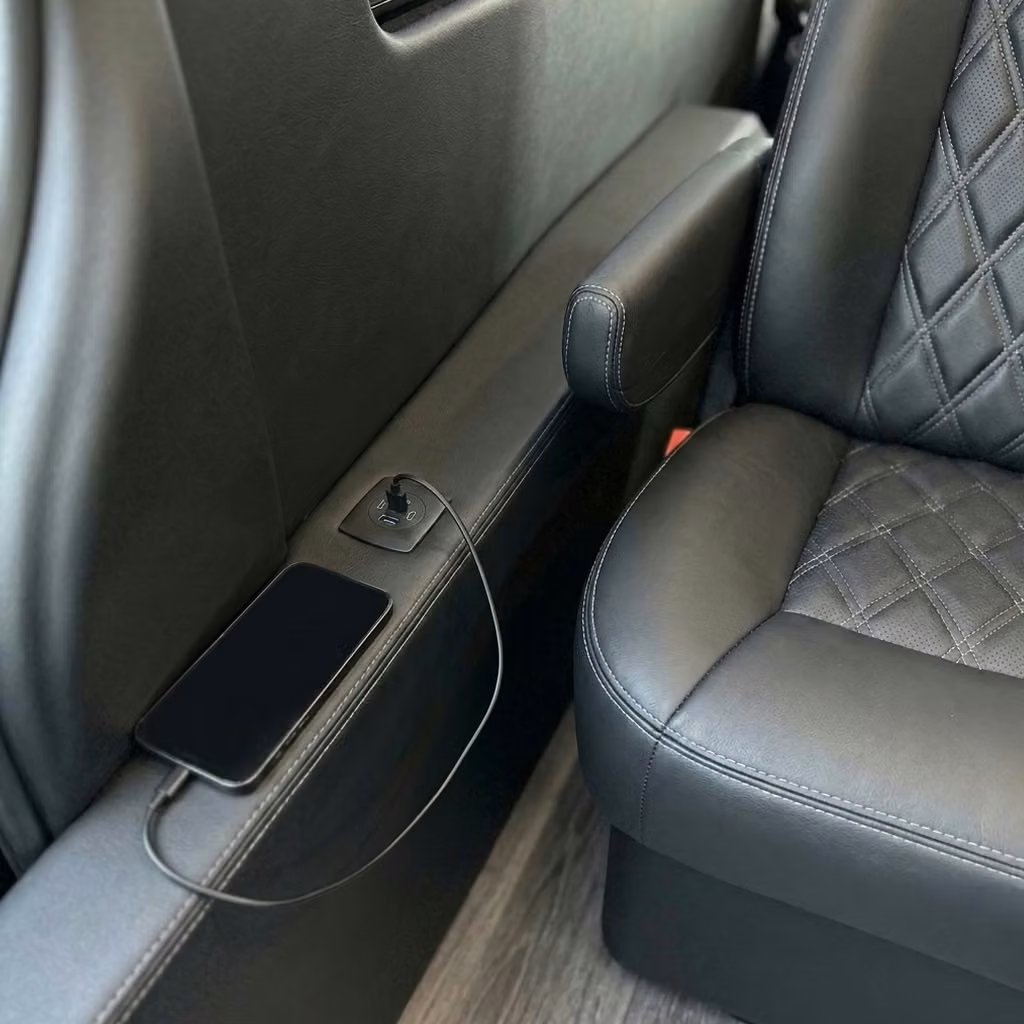 beverly hills sprinter van rental with driver usb charging
